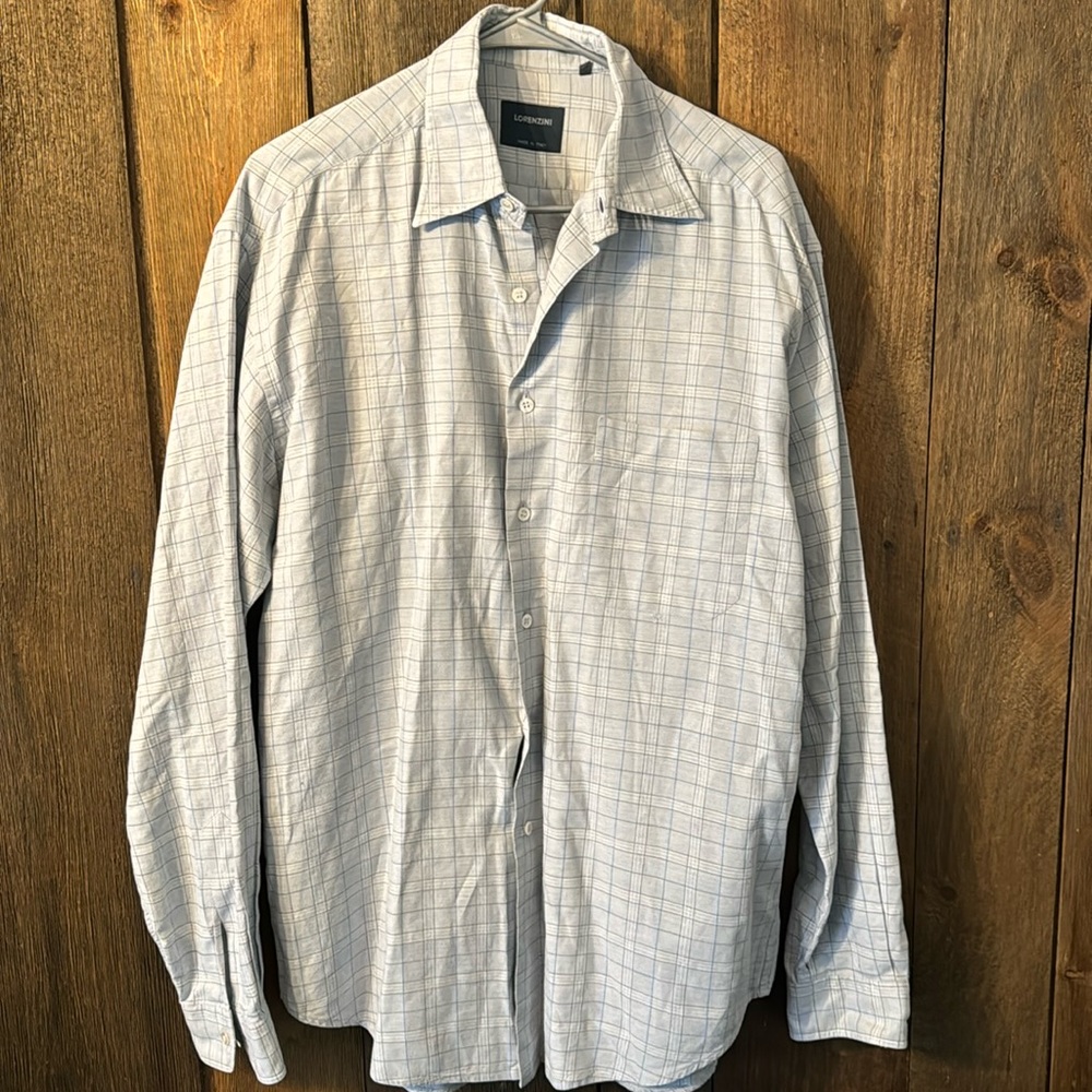 Lorenzini plaid dress shirt